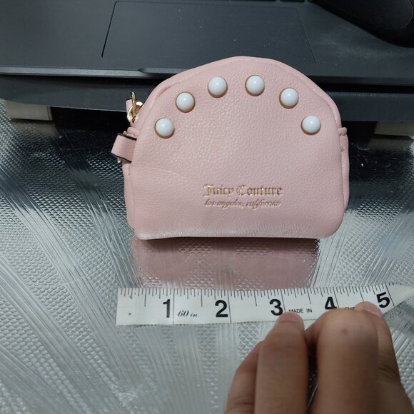 Juicy Couture Good Size Clip On Mini Coin Purse Mini Wallet Bag Charm Keyring - Picture 2 of 7